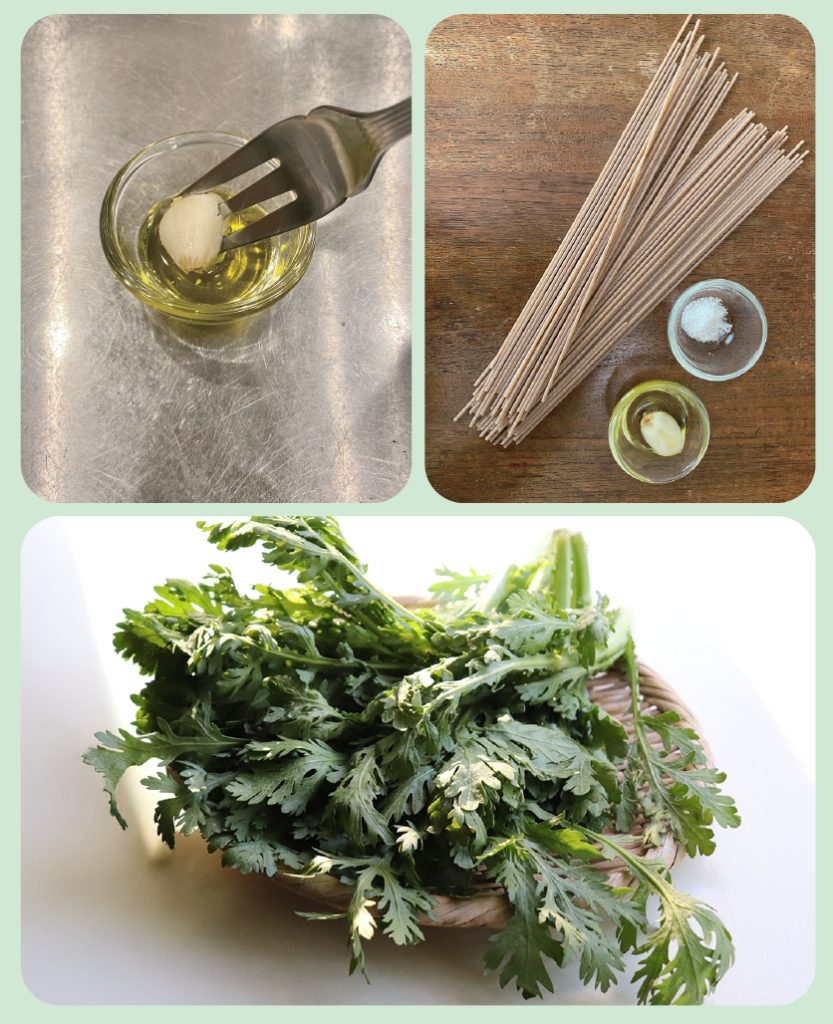 タドさん春菊クッキング材料・行程