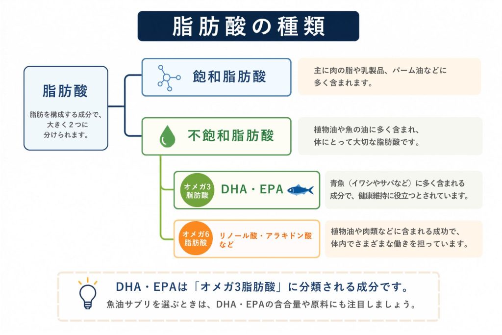 脂肪酸の種類図