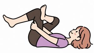 ぎっくり腰仰向けで行うお尻ストレッチ